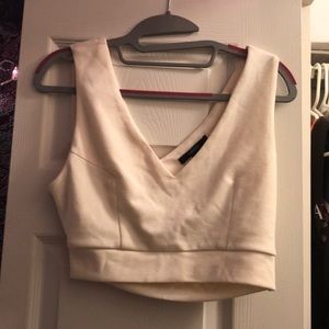 Cream crop top